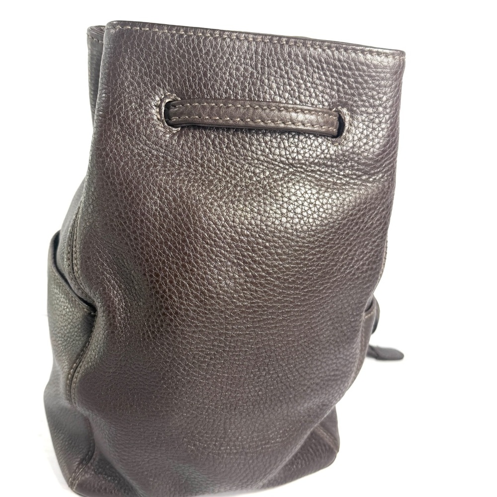 Coach Brown Pebble Leather Backpack - Picture 5 of 11